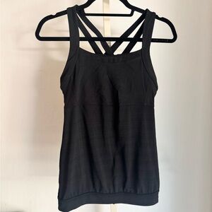 Athleta Stride Punch and Crunch Tank in Black, Size Small